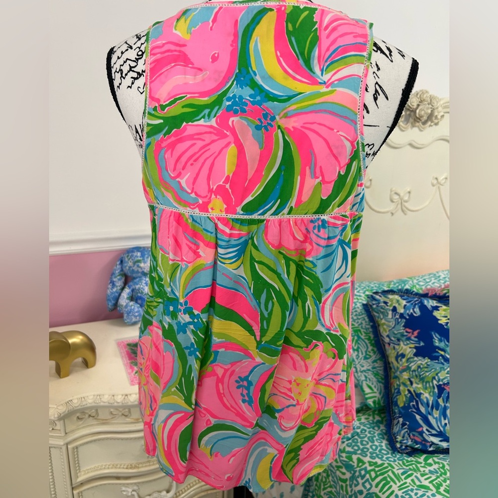 Lilly Pulitzer flutter tank top, So a peeling, Size Small - Picture 4 of 12
